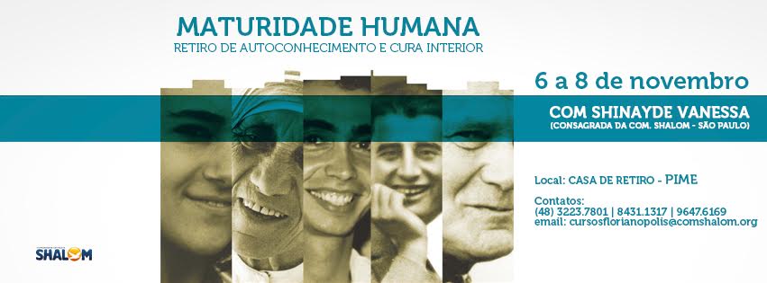 Maturidade humana é tema de retiro da Comunidade Shalom Arquidiocese