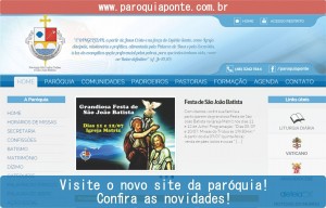 Novo site da Paróquia da Ponte do Imaruim, em Palhoça. Acesse!
