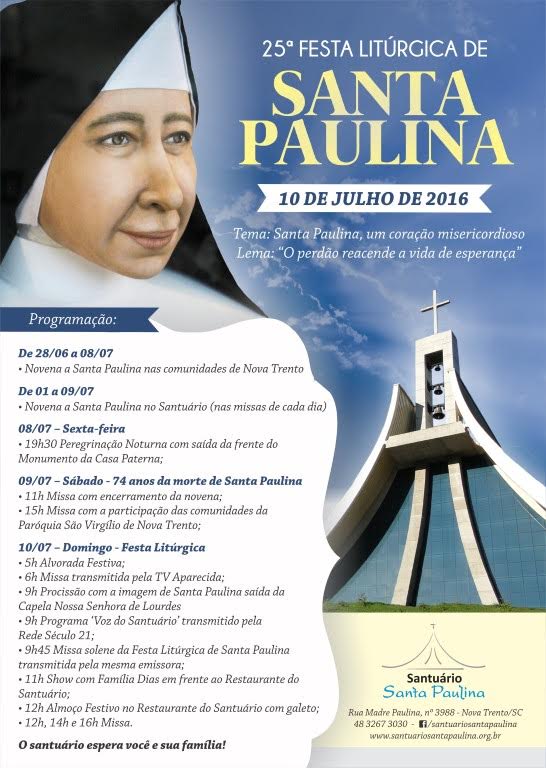 PPT - BEM-VINDOS À 14ª semana COMUM! Festa de Santa Paulina de