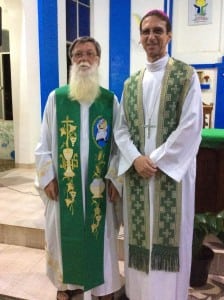 Com o Bispo da Diocese de Tubarão, Dom Salm