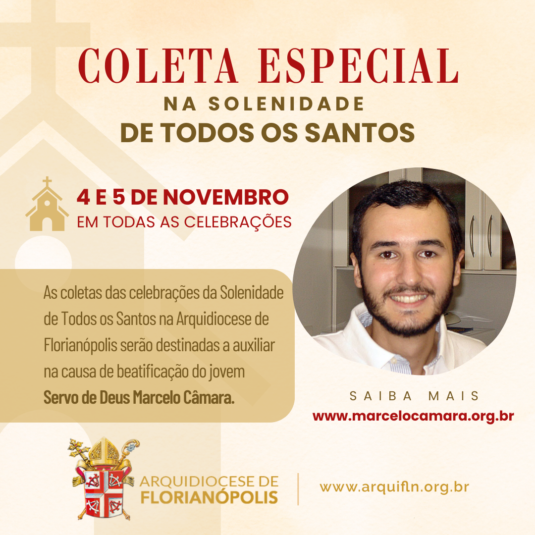 Solenidade de Todos os Santos terá coleta para causa de beatificação do